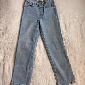 Denim Forum The Arlo Hi-Rise Straight Jean size 27, 28” Length